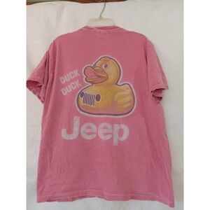Jeep Duck Graphic T Shirt Pink Comfort Colors Heavyweight Cotton Tee
